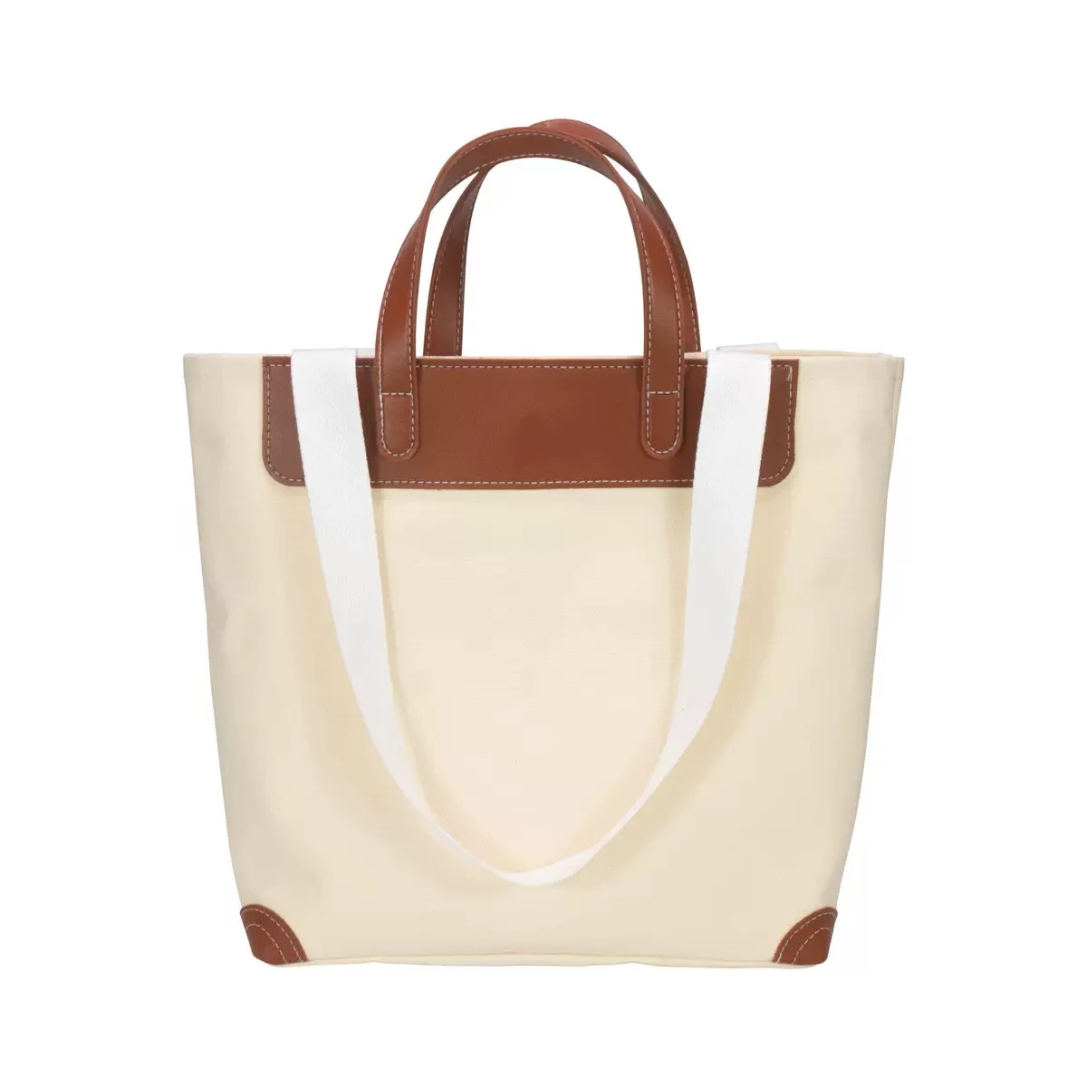 The Heritage Leather-Trim Canvas Tote